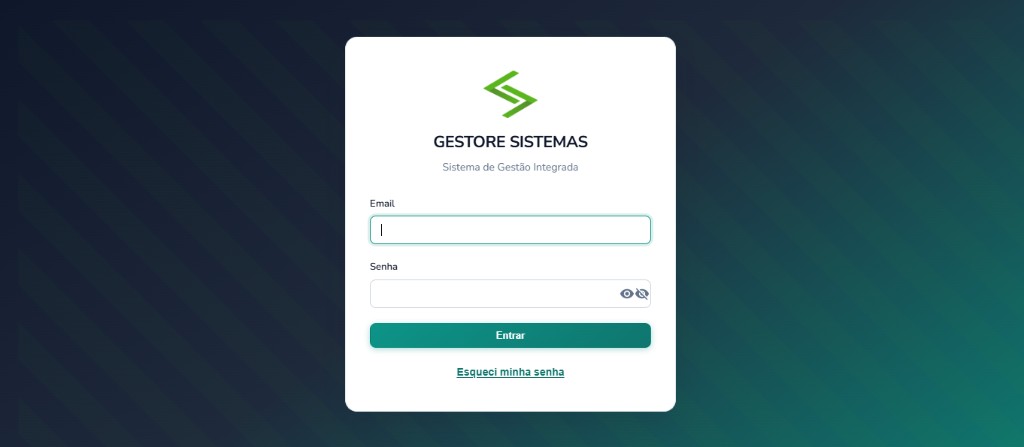 Tela de login do sistema Gestore Sistemas